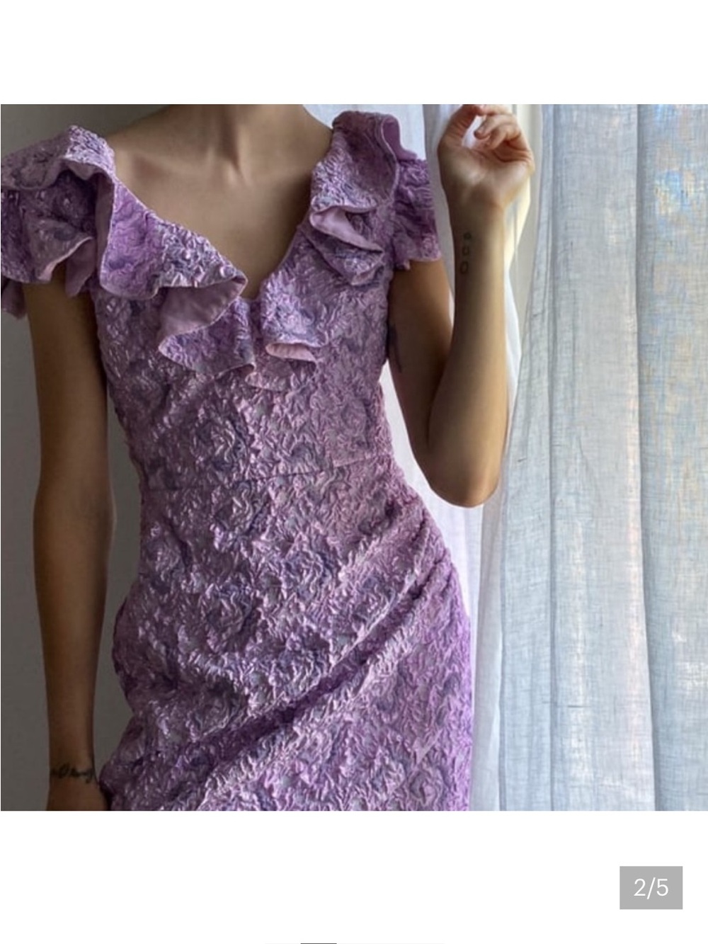 Zara Lilac Ruffled  Dress